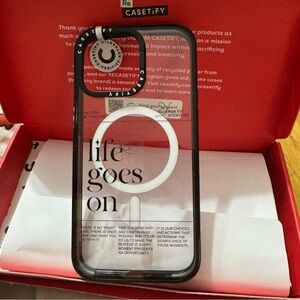 CASETiFY Black Phone Case - Life Goes On Design